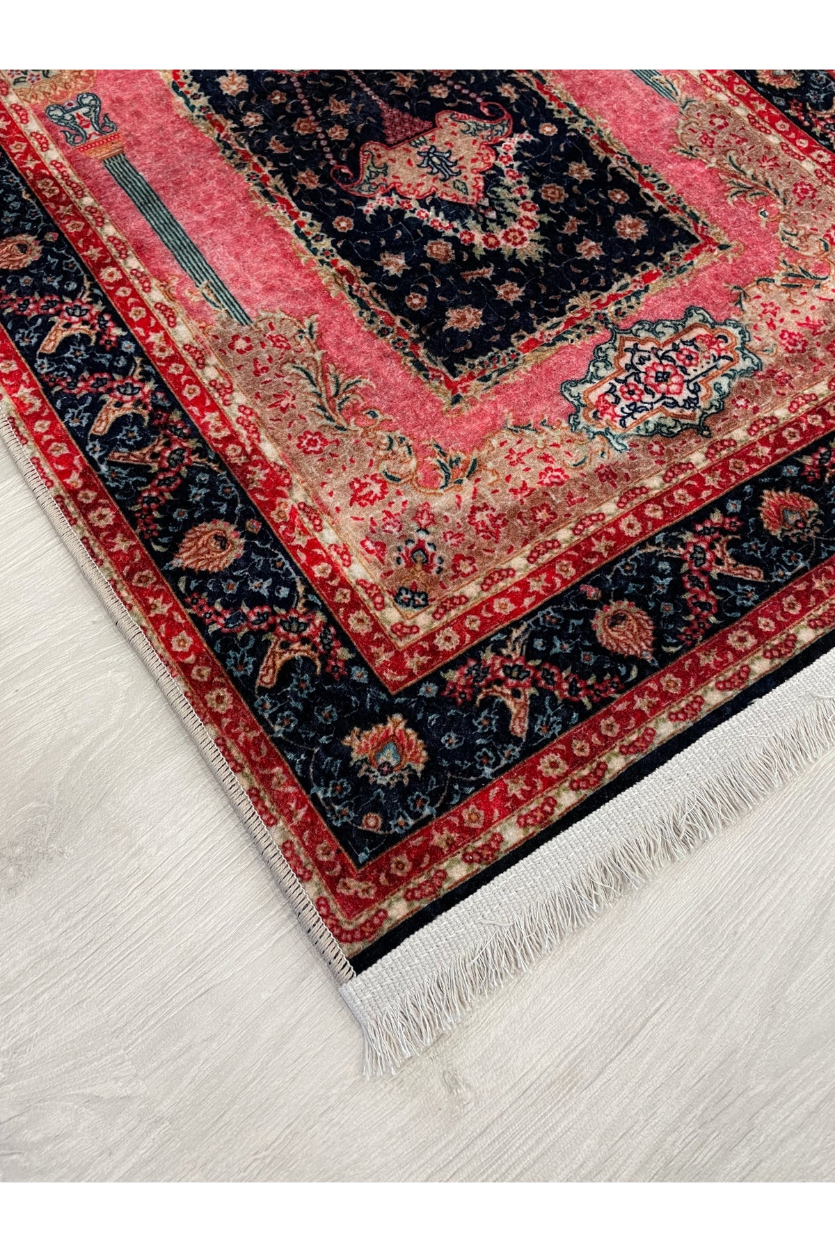 Fringed Prayer Rug Latex Base 75x125 Size
