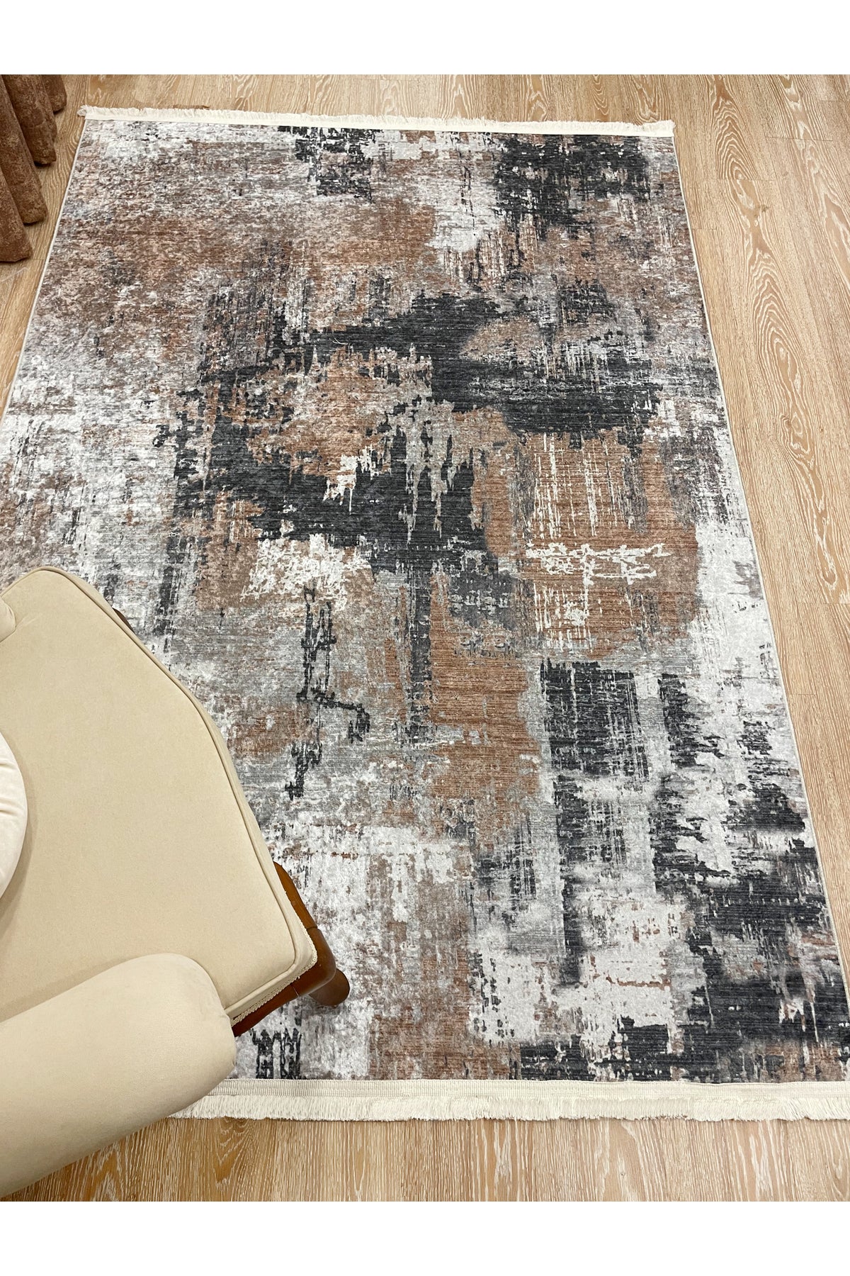 High Quality - Non-Slip Base Fringed Hallway Kitchen Living Room Cut Runner Rug