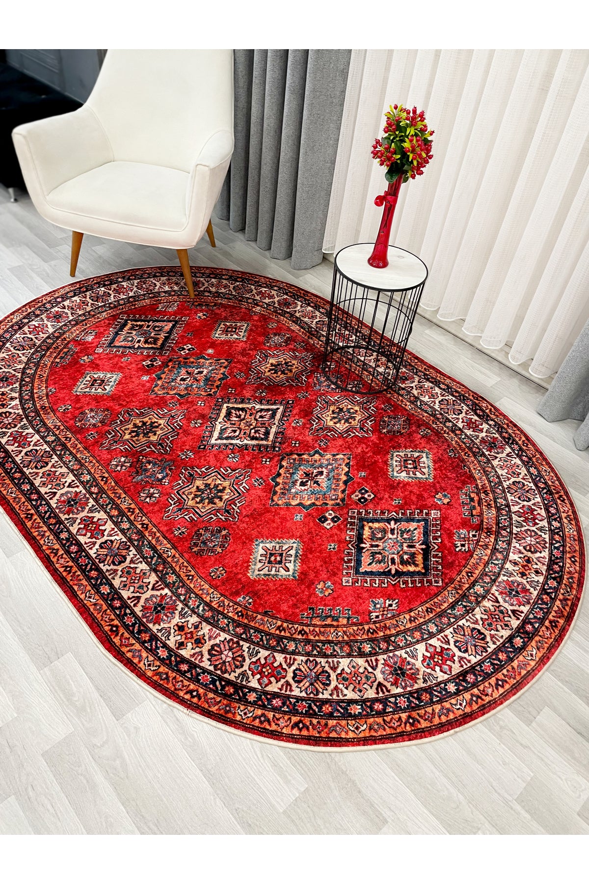Kilim Motif Classic Non-Slip Base Rug