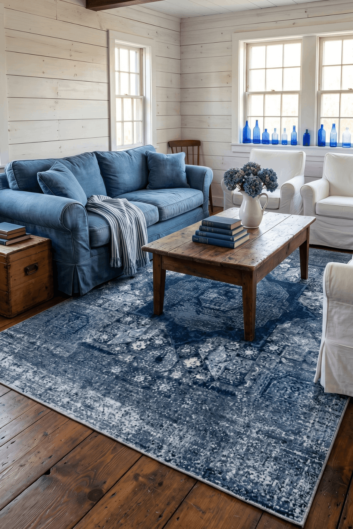 Washable Printed Sydney Carpet - Rustic Heritage Style