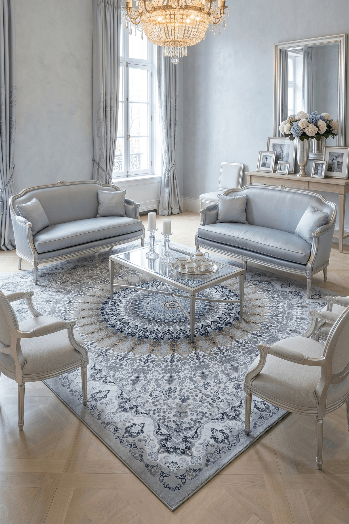 Washable Printed Turgutlu Rug - Intricate Star Medallion