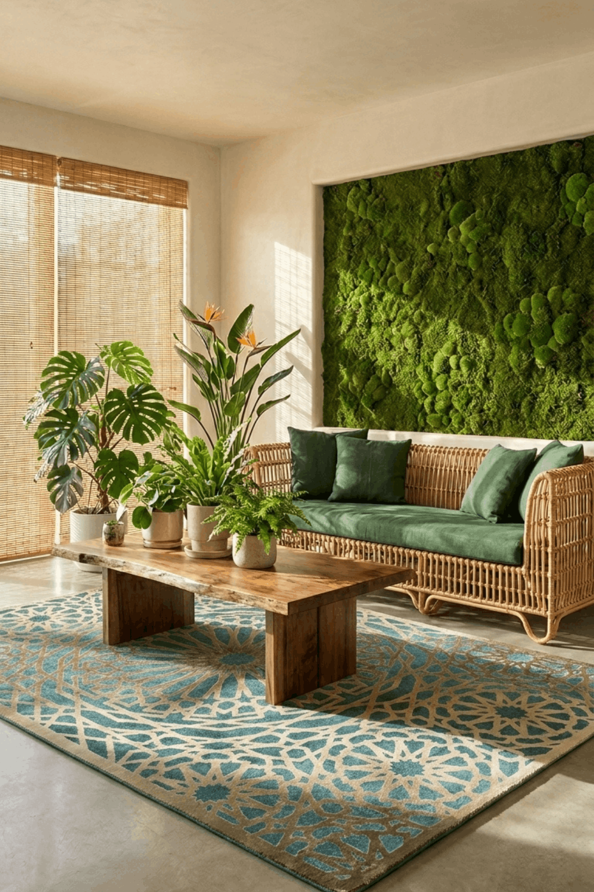 Washable Printed Marius Rug - Teal Gold Arabesque