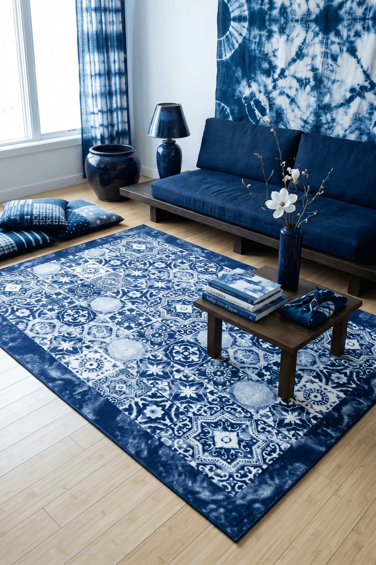 Washable Printed Zümre Rug - Mediterranean Mosaic Style