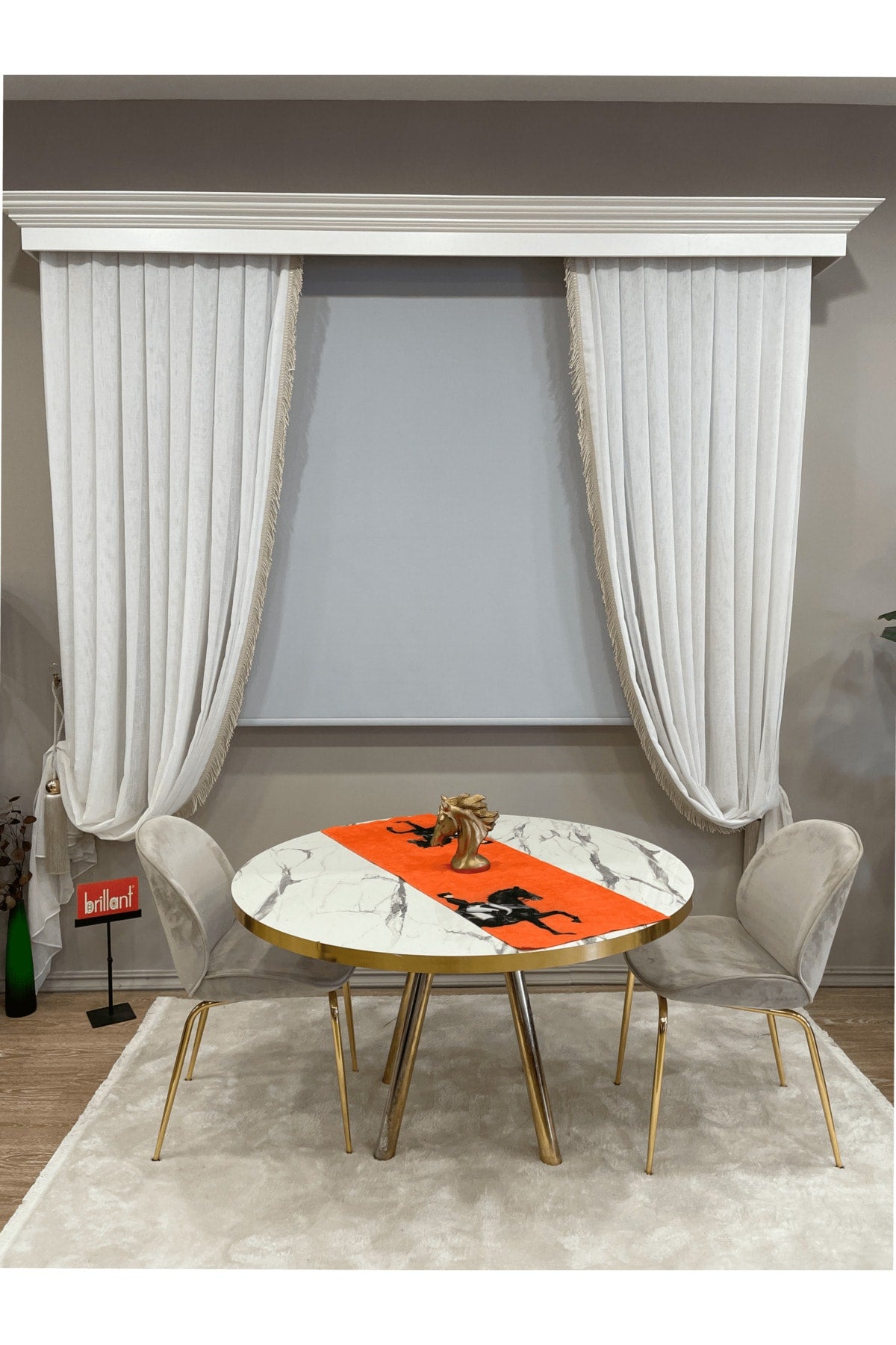 Matte Dark Gray (ANTHRACITE) Roller Blind Heavy Fabric Aluminum Housing Tube