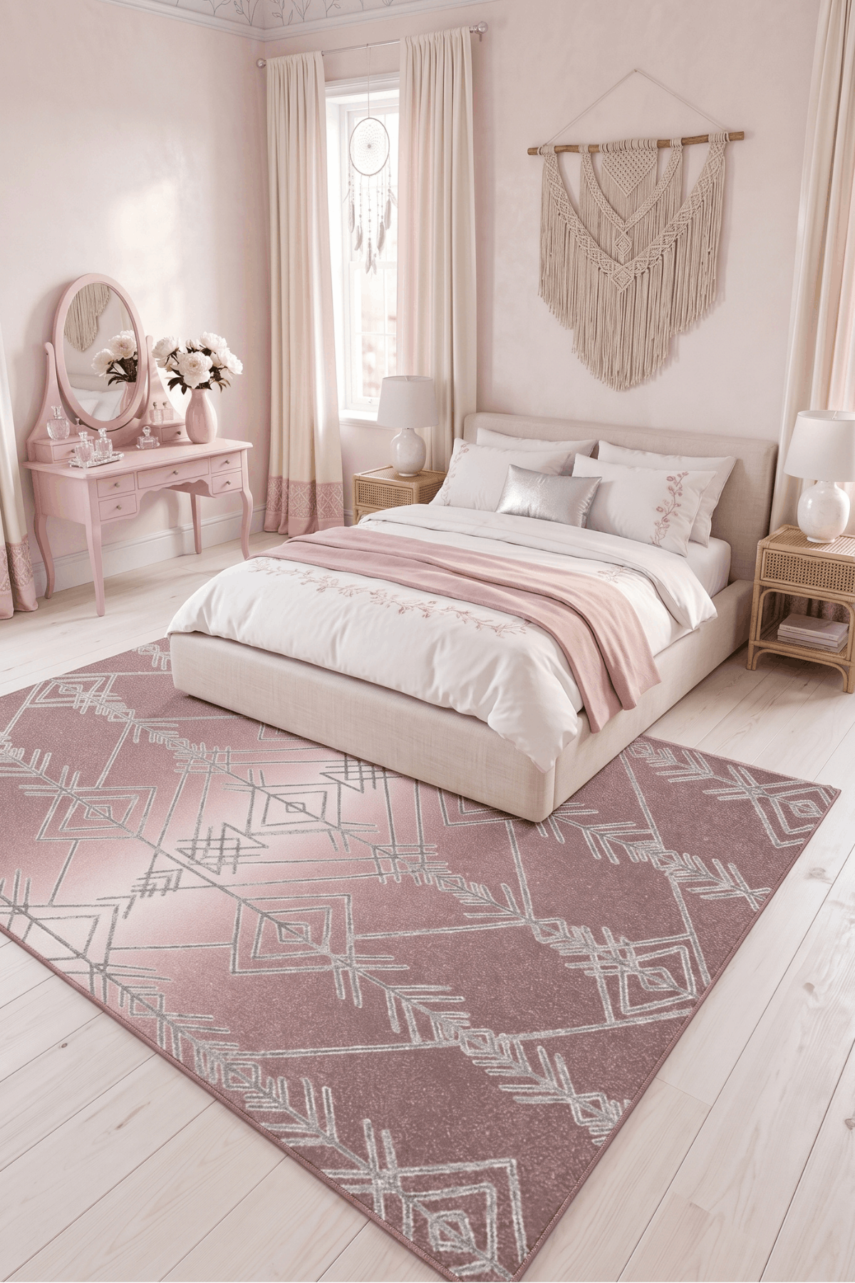 Washable Printed Vizyon Rug - Modern Tribal Style