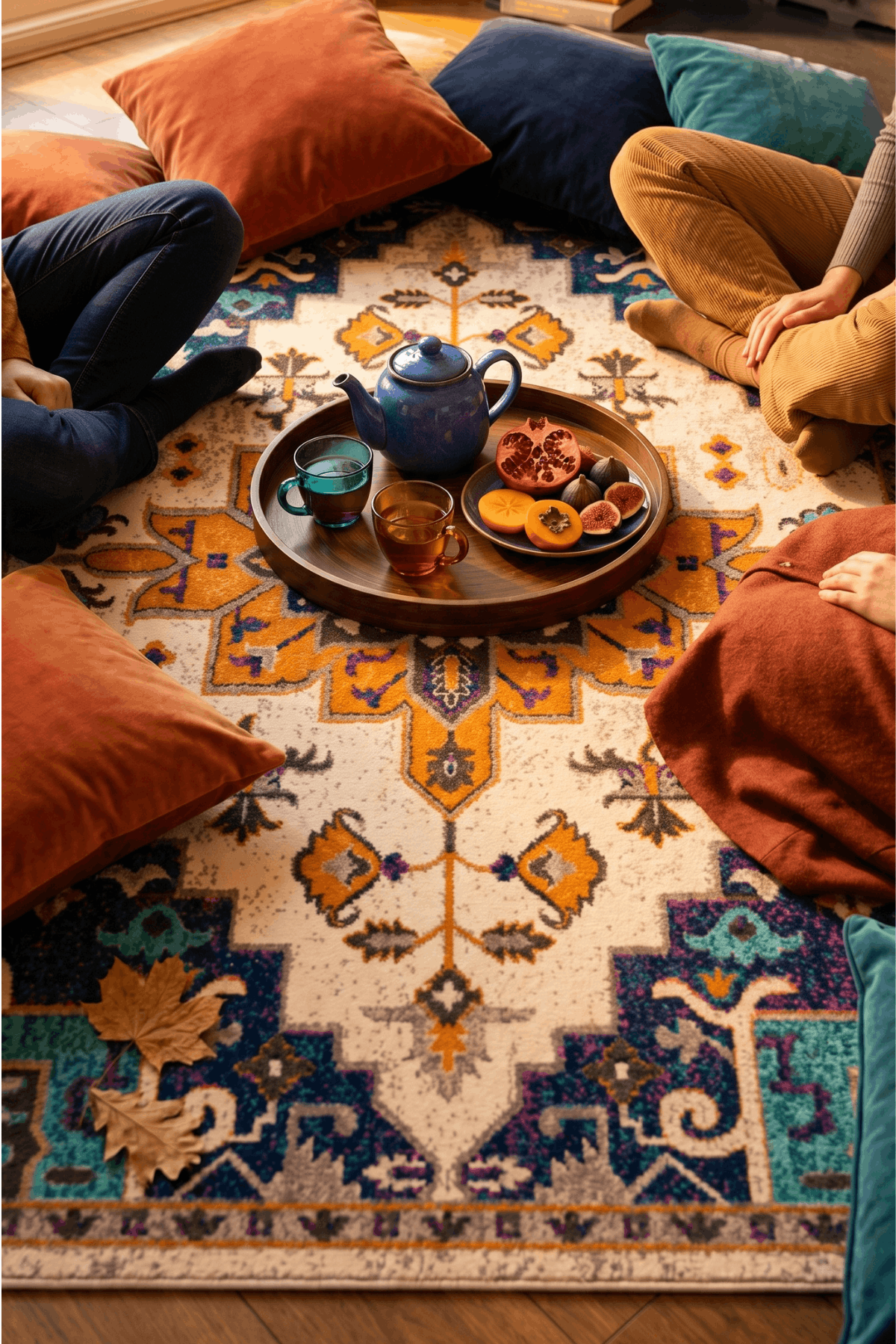 Washable Printed Aiden Rug - Southwestern Tribal Style