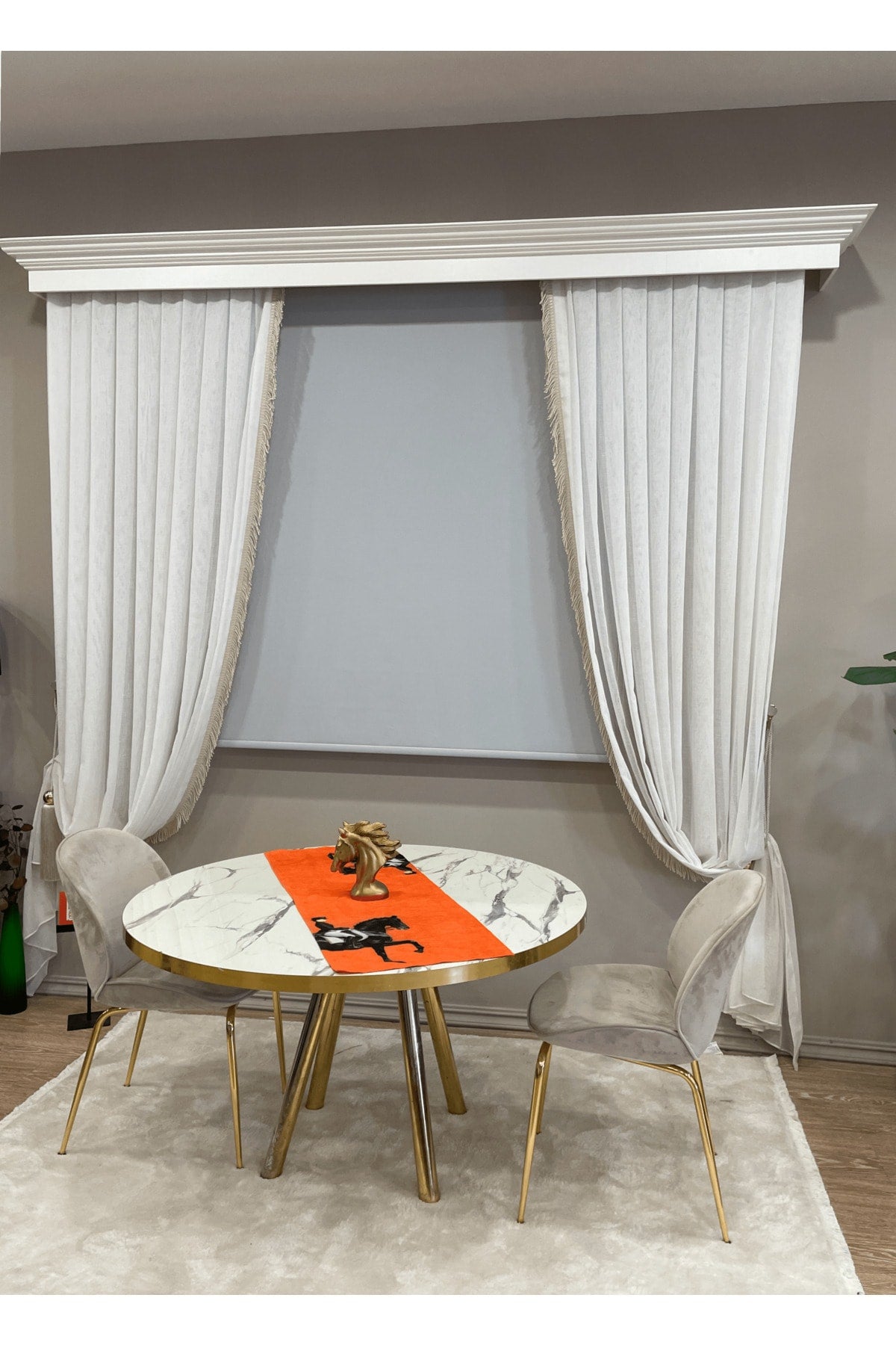 Matte Dark Gray (ANTHRACITE) Roller Blind Heavy Fabric Aluminum Housing Tube