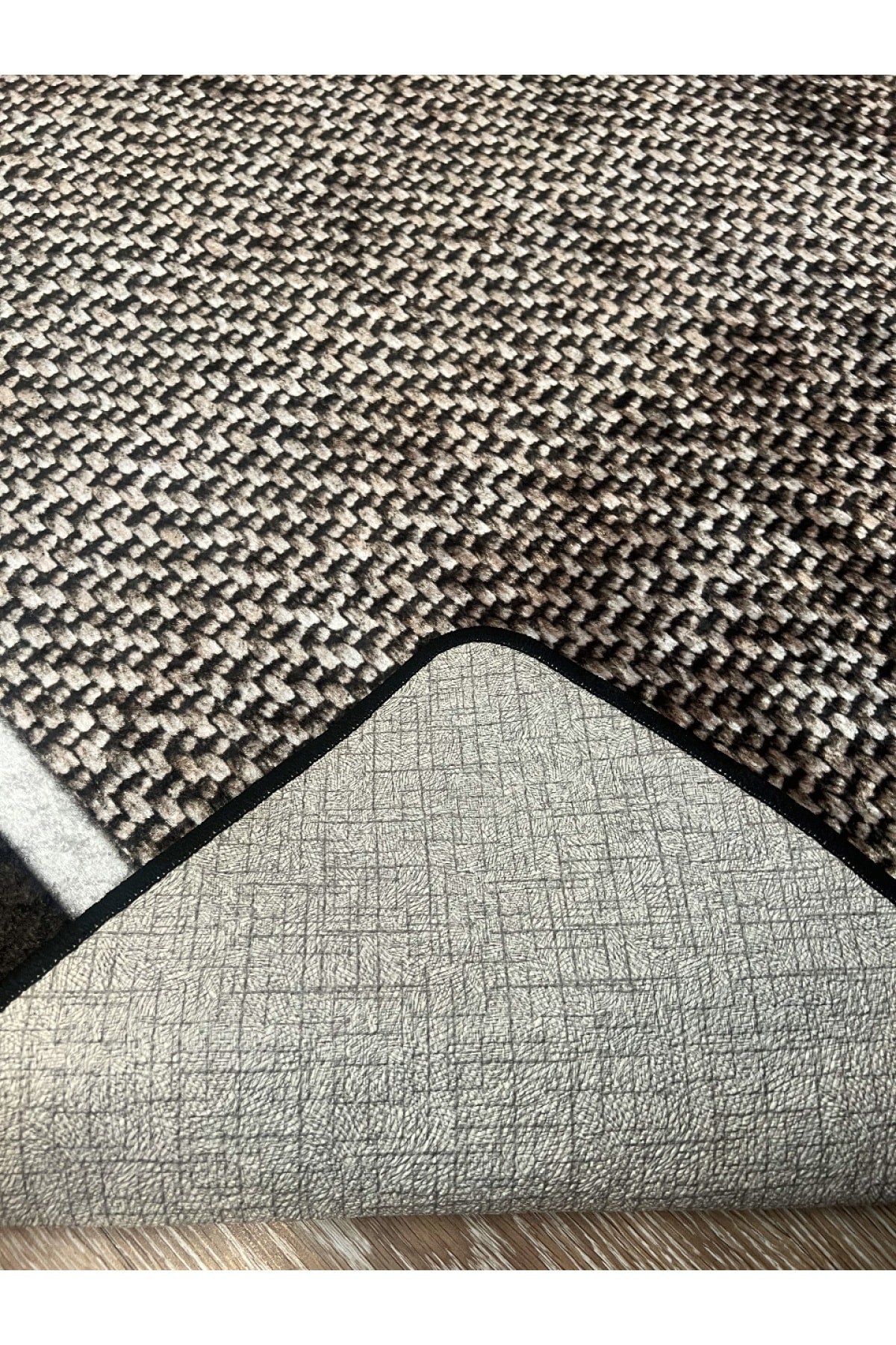 Jute Sisal Bordered Look Decorative Rug - Brown