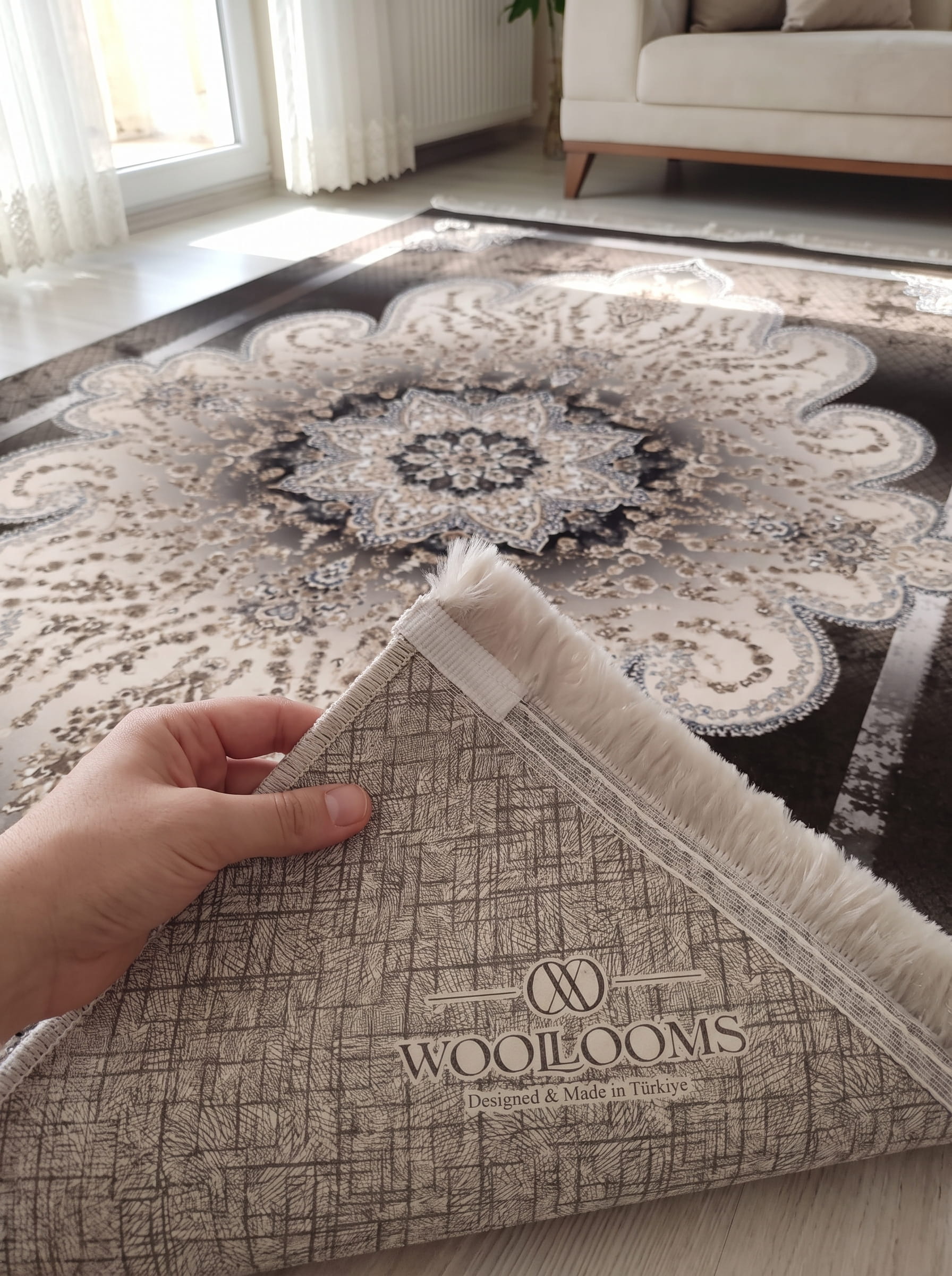 Washable Printed Oriental Luiza Rug - Vintage Distressed