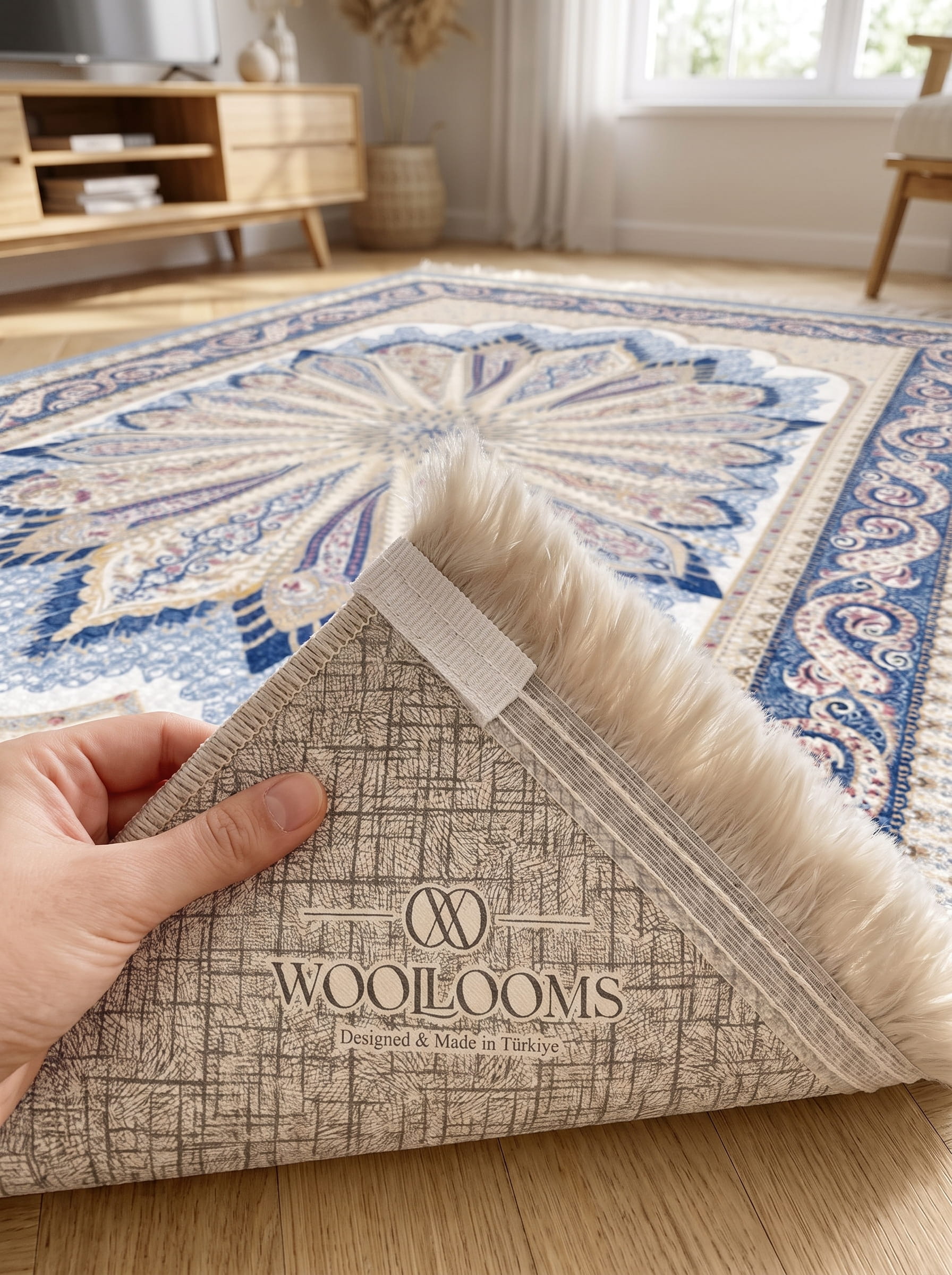 Washable Printed Luvinda Rug - Grand Star Medallion