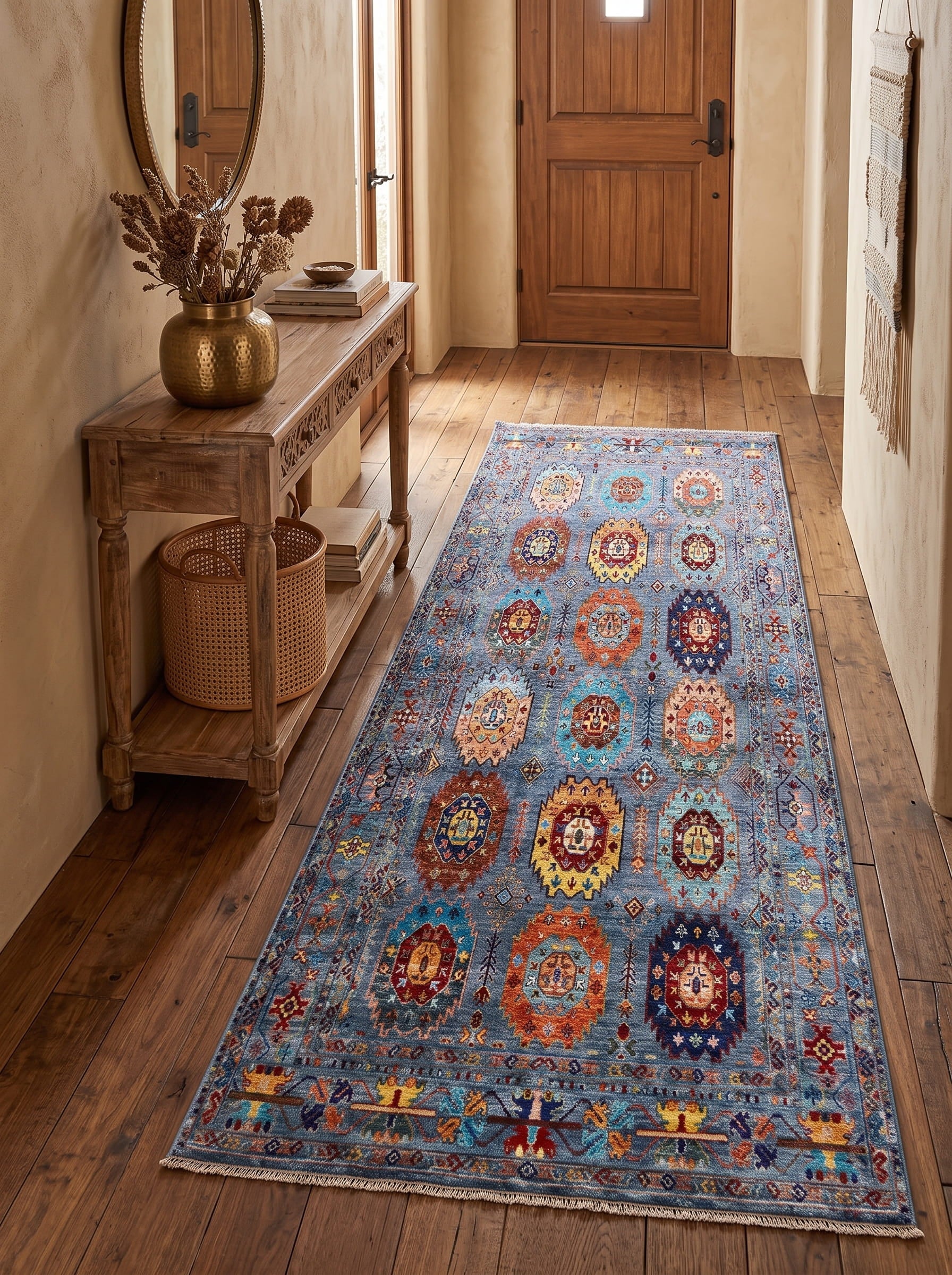 Bled Washable Area Rug – Multicolor / Southwestern Geometric Style
