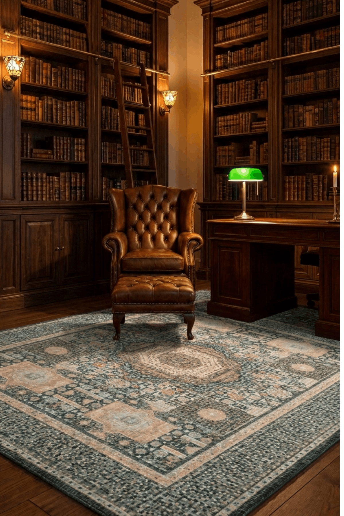 Washable Printed Maribor Rug - Vintage Patchwork Style