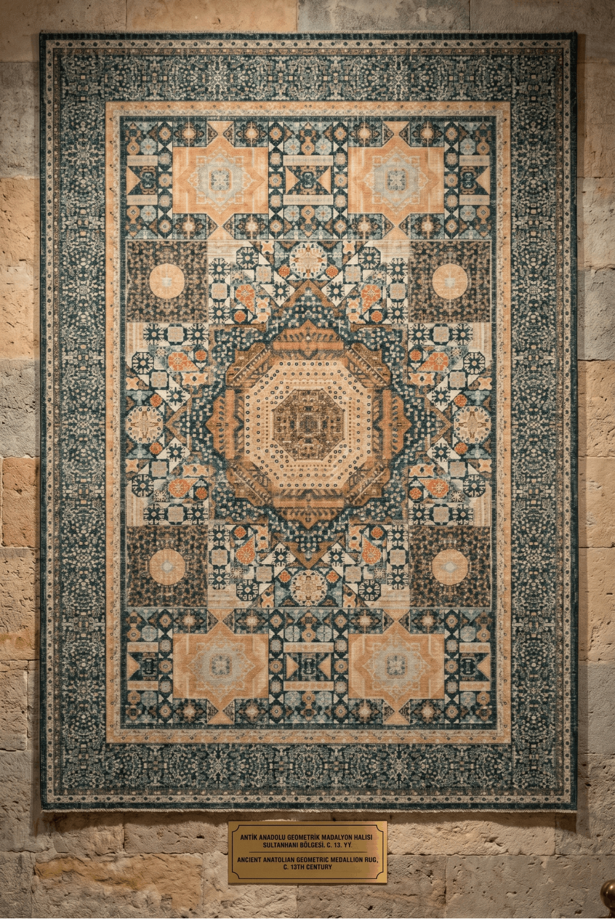 Washable Printed Maribor Rug - Vintage Patchwork Style