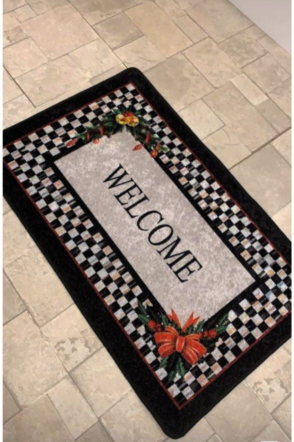 Welcome Latex Base Waterproof Fringeless Doormat