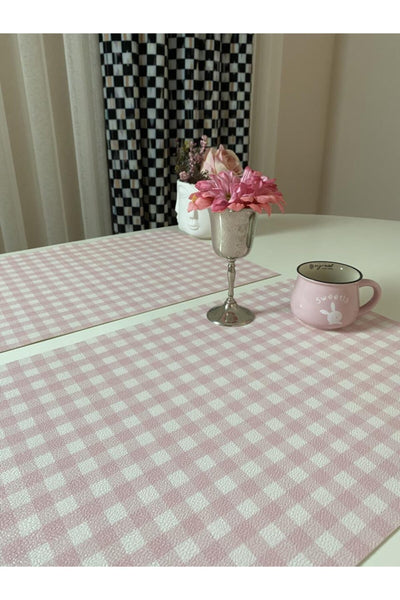 Set of 6 Checkered Placemats - Style 19