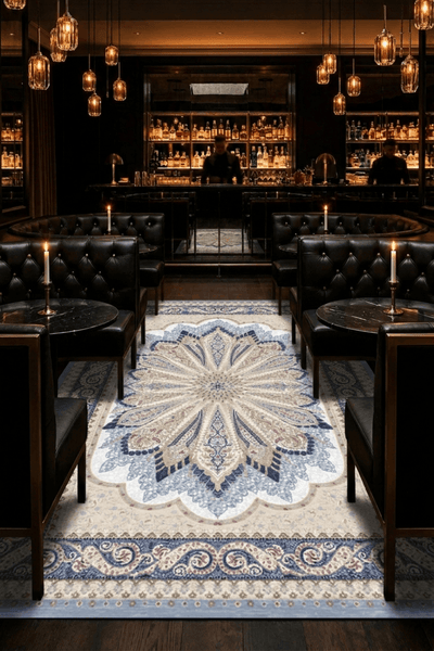 Washable Printed Luvinda Rug - Grand Star Medallion