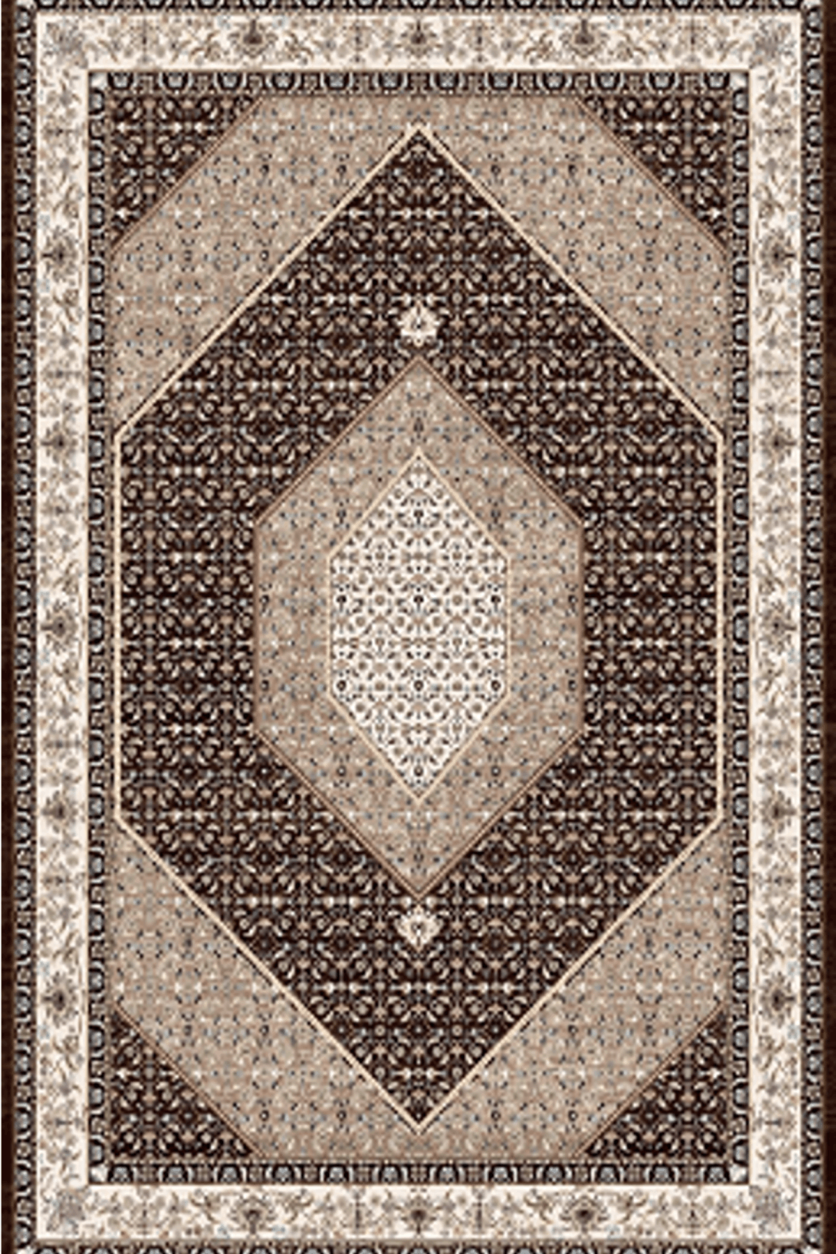 Washable Printed Azem Rug - Ornate Heritage Style