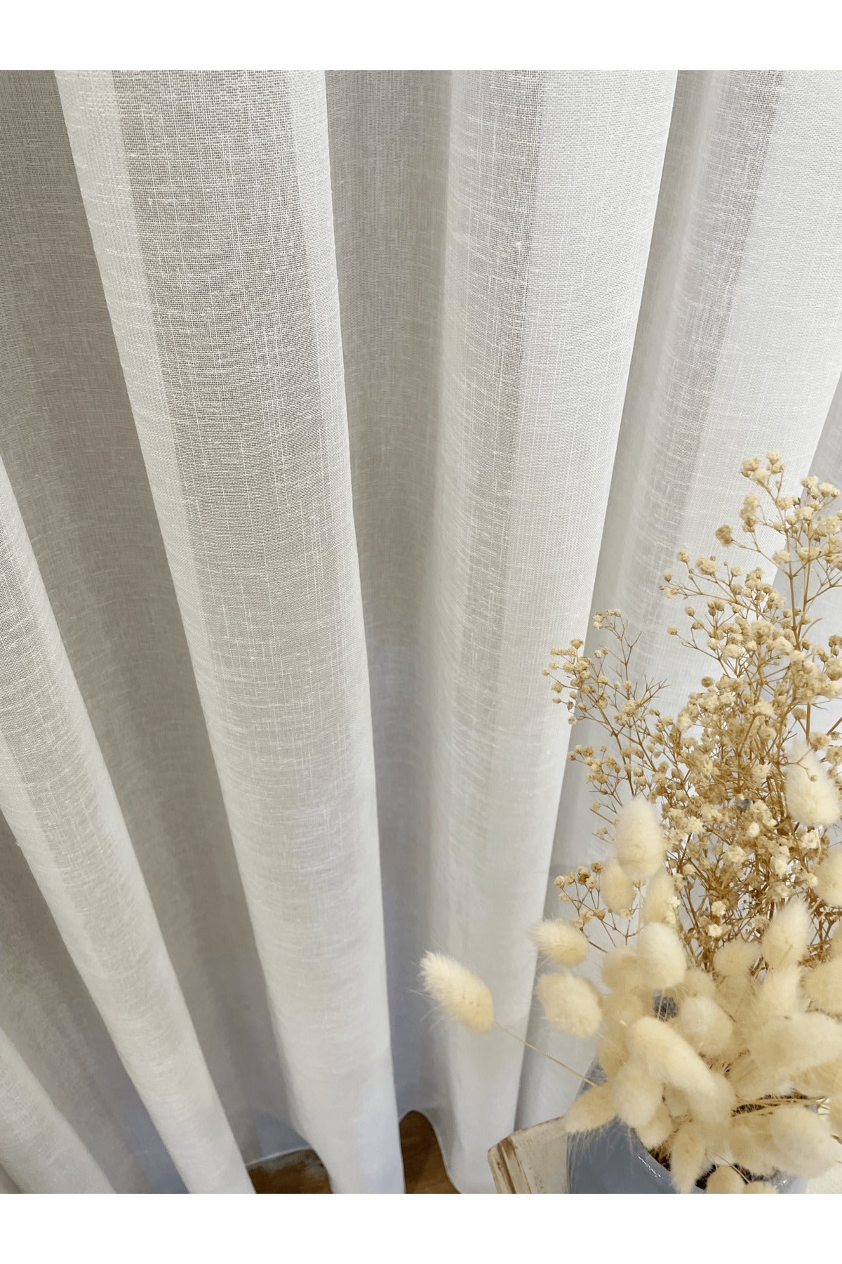 Modern Shantung 1/2.5 Pleat - Ecru Sheer Curtain