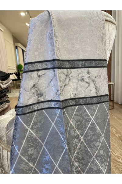 Liva Alita Model 1/2.50 Pleated Blackout Curtain Navy-Gray