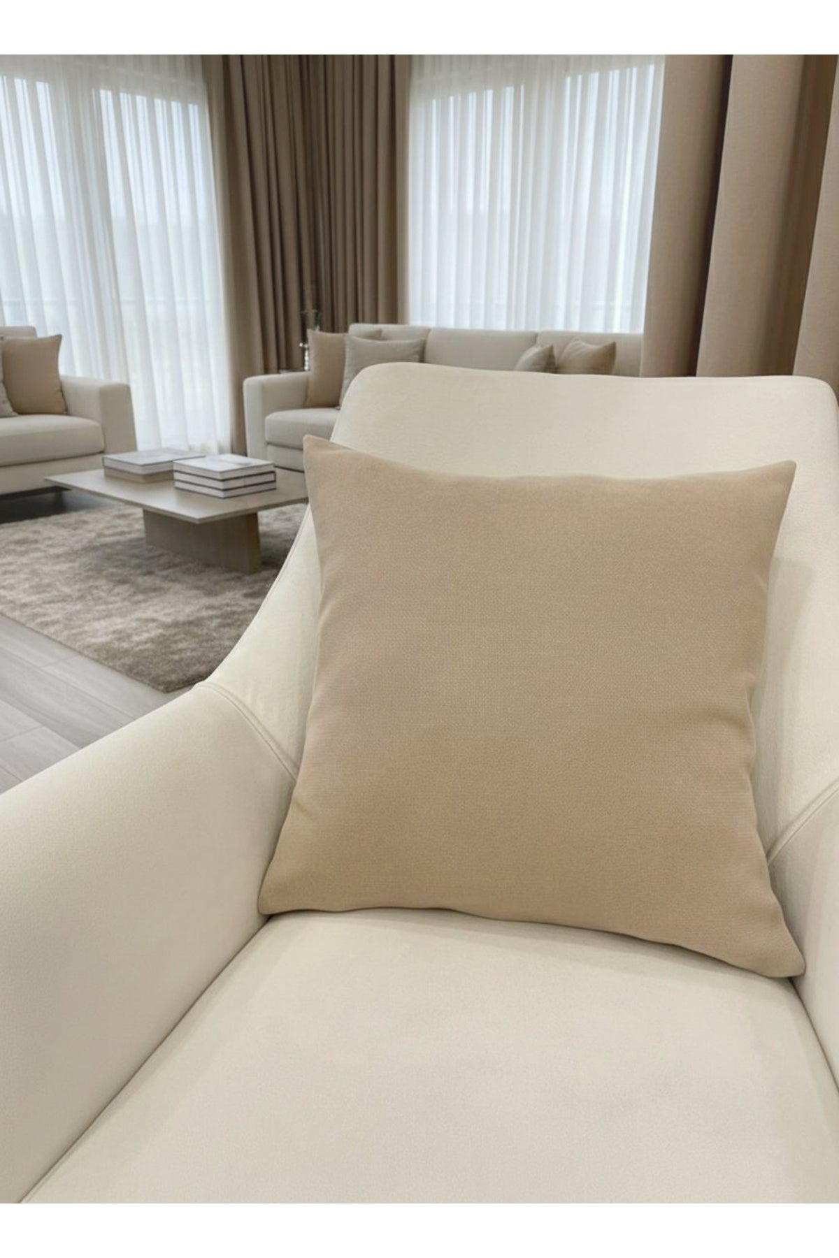 CAMEL Color 1/3 DENSE PLEAT Honeycomb Weave Soft Panama Blackout Curtain