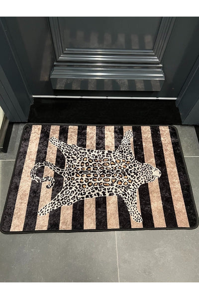 Leopard Pattern Doormat - Beige