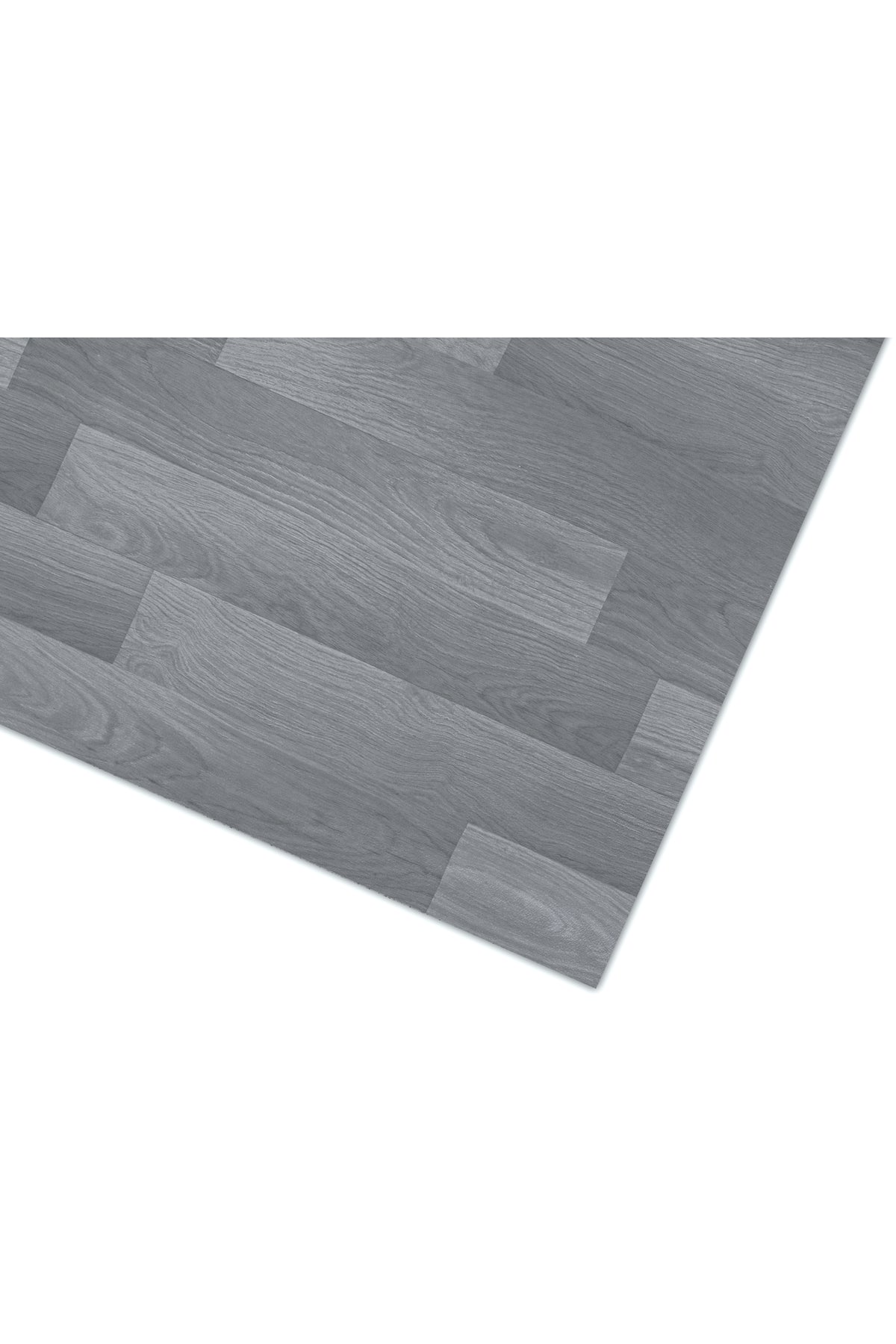 2 Meter Width - Narrow Parquet Pattern Dark Gray - PVC Floor Covering - Thick Felt-Backed - Floor Mat Mineflo
