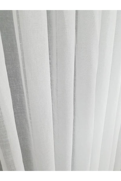 Dora Natural Linen Sheer Curtain 1/2.5 Pleat Original Wrinkle-Free Sheer Curtain