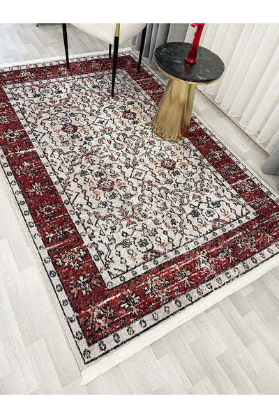 Kilim Motif FRINGED Classic Non-Slip Base Rug