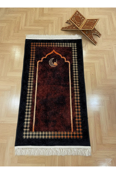 Fringed Prayer Rug Burgundy (Latex Base)