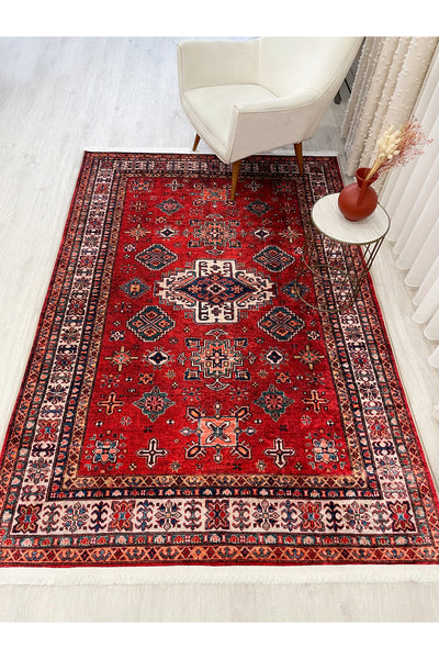 Kilim Motif Classic Non-Slip Base Round Rug