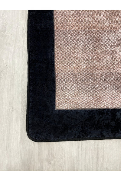 Jute-Look Washable Non-Slip Base Living Room Rug Kitchen Rug Hallway Rug - Brown - Beige