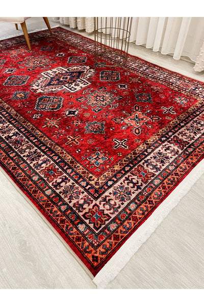 Kilim Motif Classic Non-Slip Base Round Rug