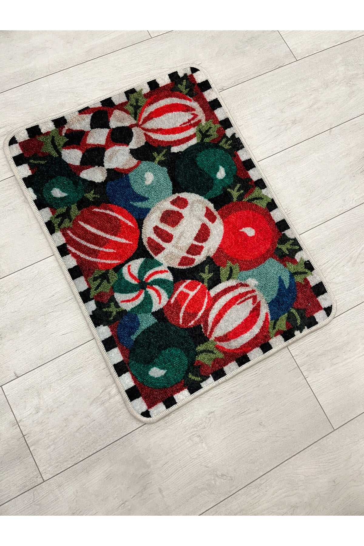 Christmas-Themed Doorstep Tree Skirt Mat Red (50X70)