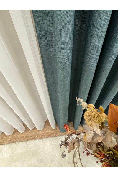 Jacquard Pattern on Blackout 1/2.50 Standard Pleated Blackout Curtain Dark Gray - Smoke