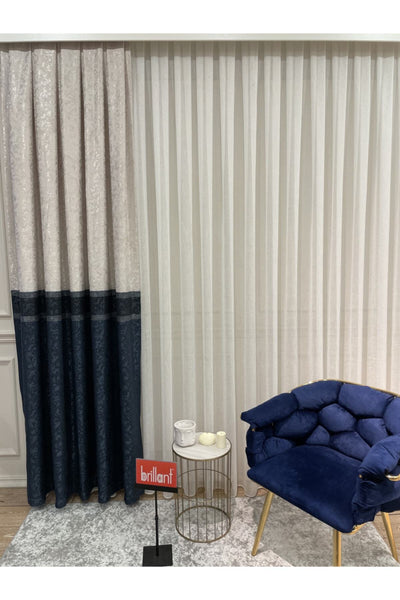 Liva Model 1/2.50 Pleated Blackout Curtain