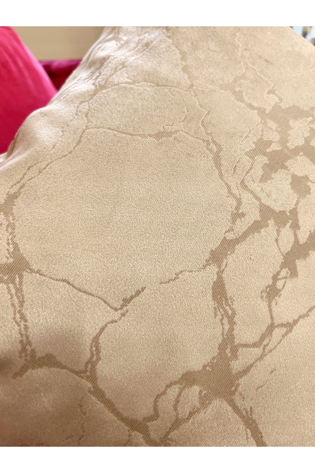 Set of 2 Velvet Throw Pillow Covers Ecru-Silver Foil (45X45)