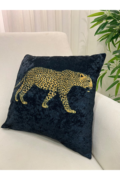 %100 Velvet Leopard Print Cushion Cover