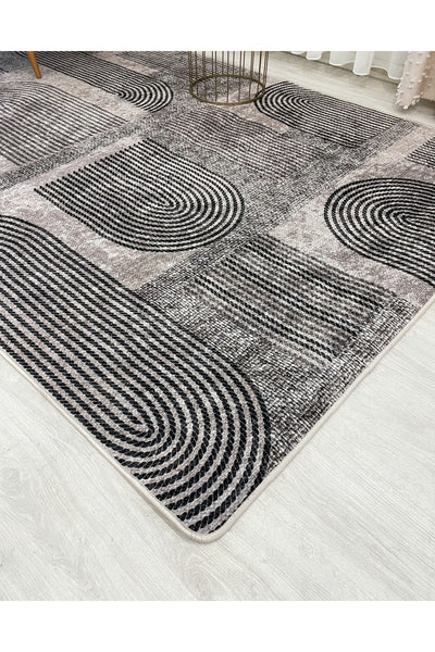 Gray Jute-Look Modern Rug