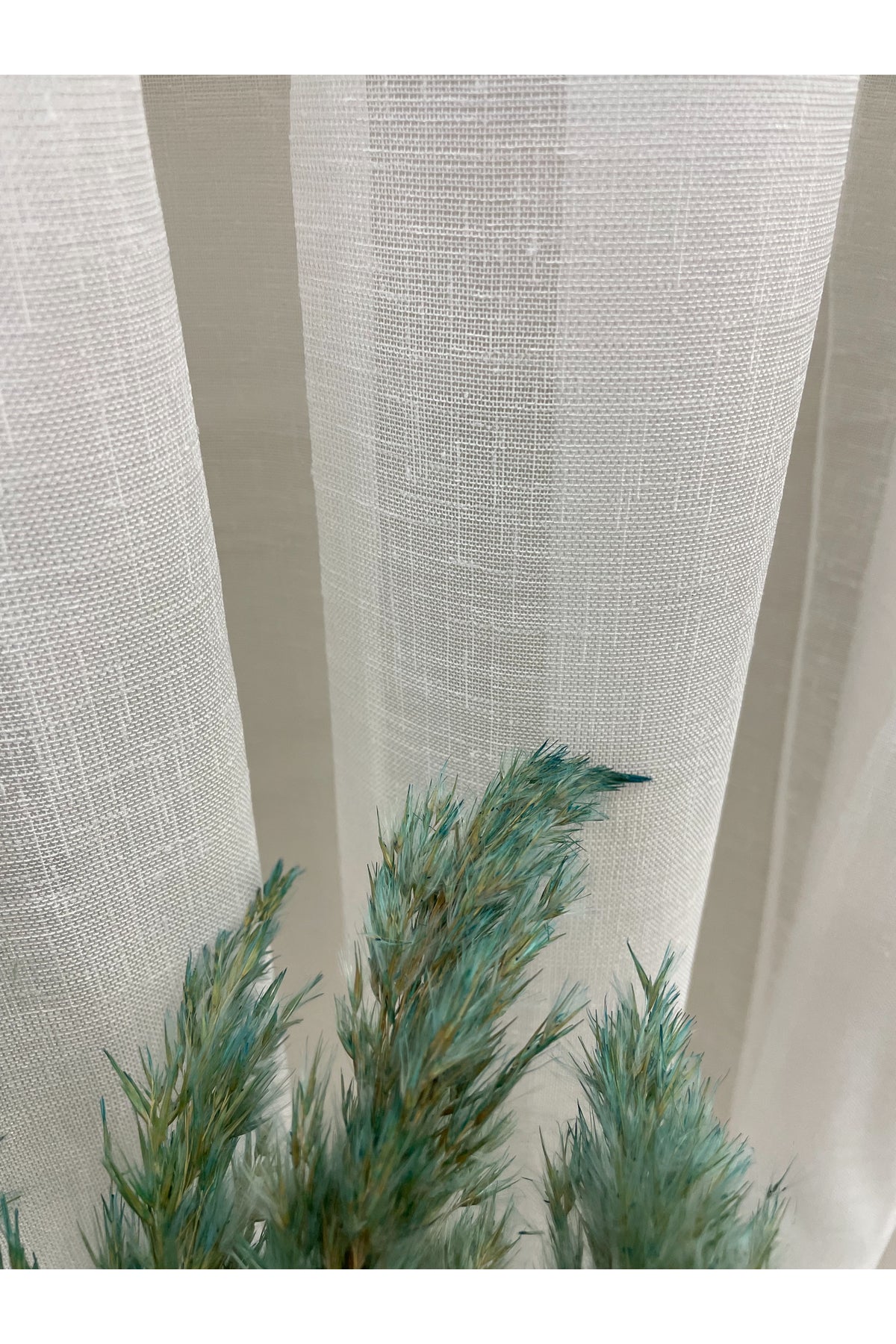 Natural Linen Sheer Curtain 1/2.50 Pleat - Ecru