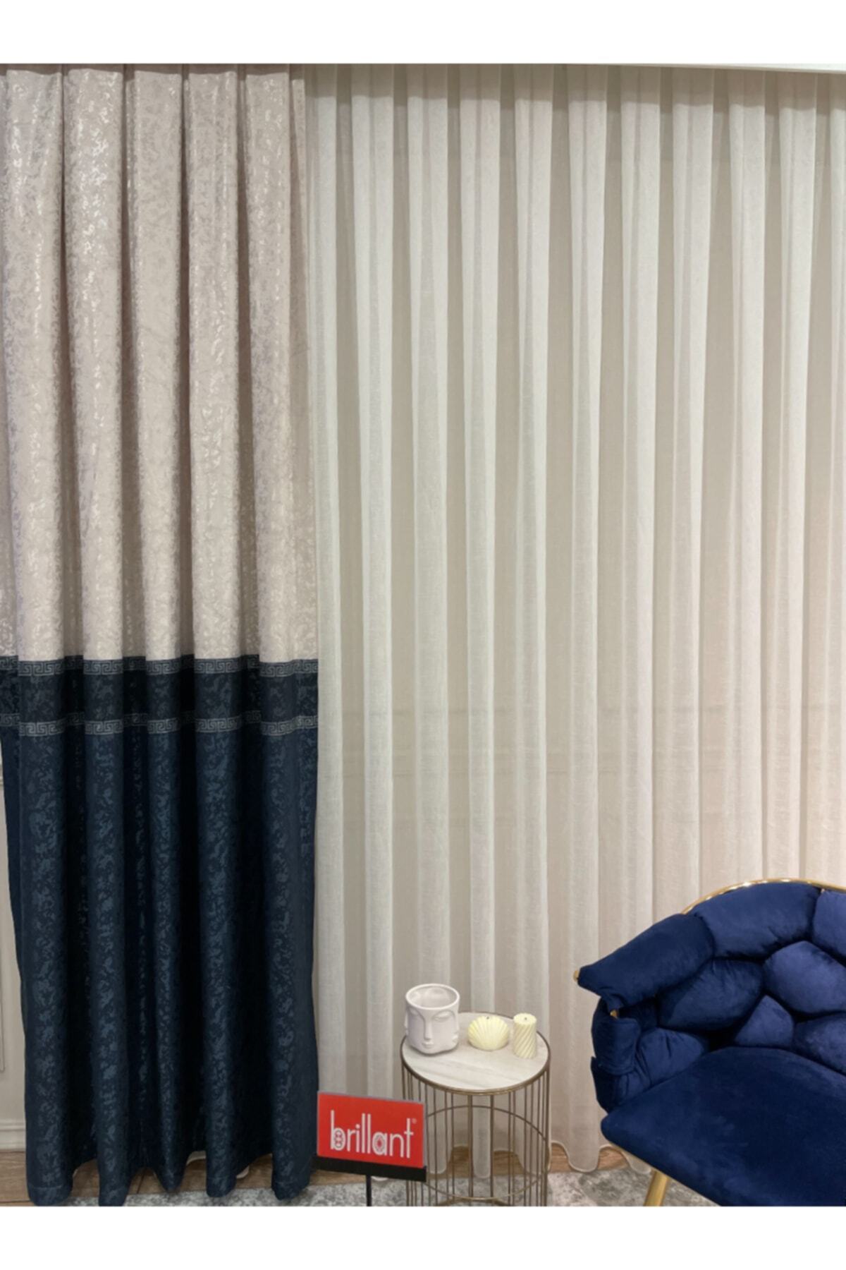 Liva Model 1/2.50 Pleated Blackout Curtain