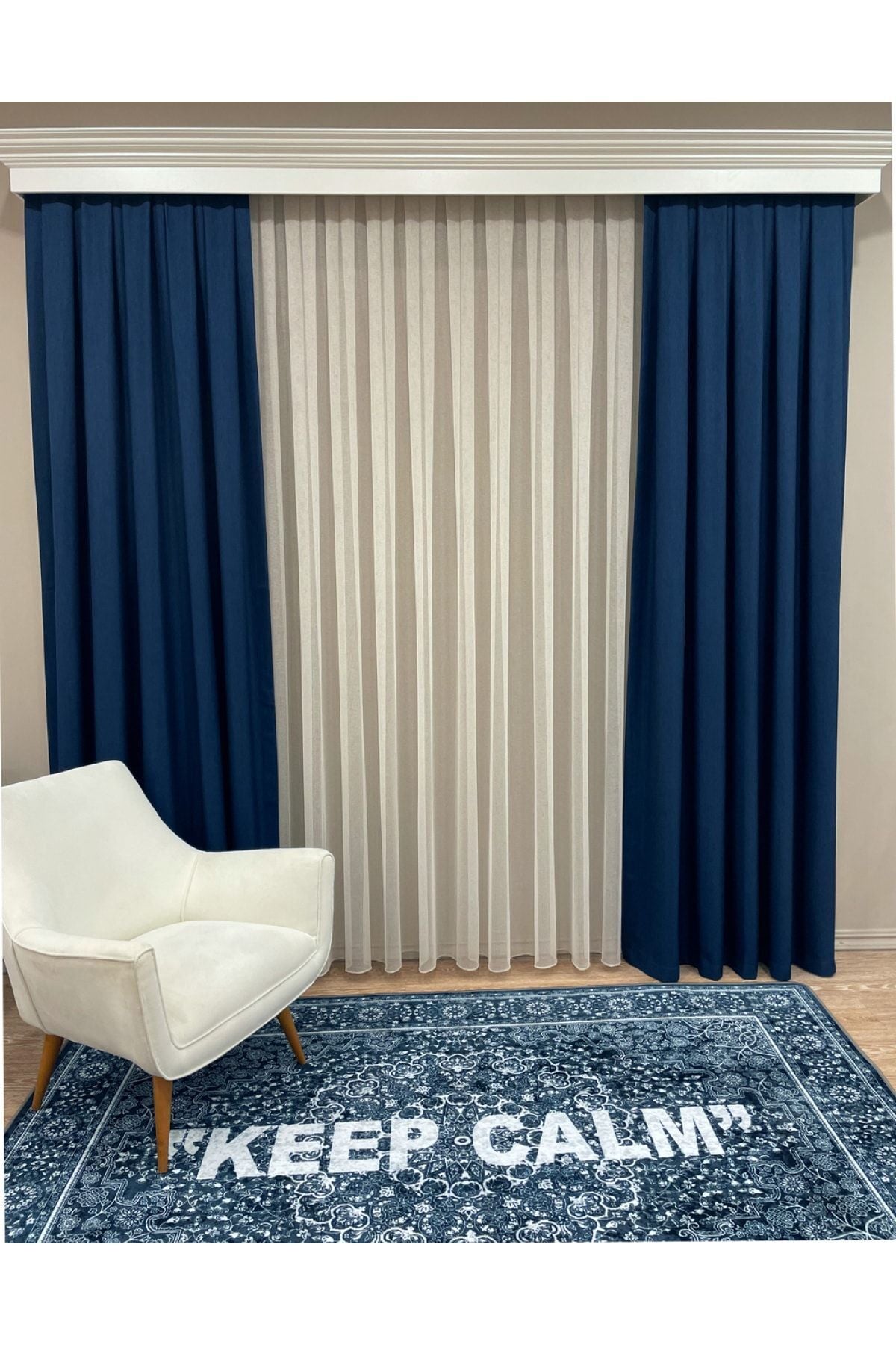 Jacquard Pattern on Blackout 1/2.50 Standard Pleated Blackout Curtain Dark Gray - Smoke