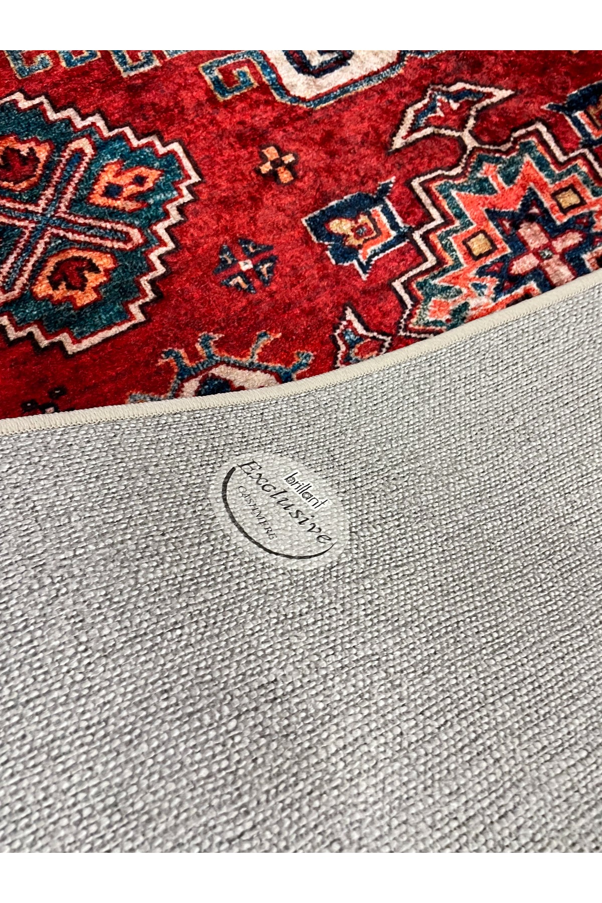 Kilim Motif Classic Non-Slip Base Round Rug