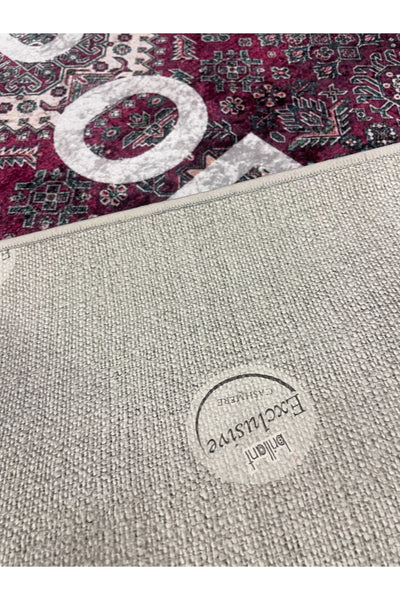 Pink Keep Off Fringed Latex Base Rug