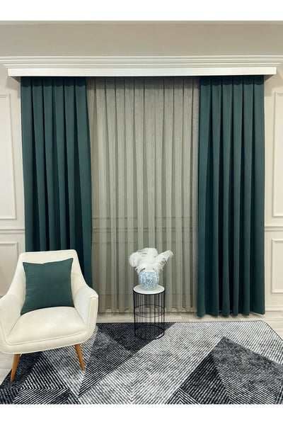 CAMEL Color 1/3 DENSE PLEAT Honeycomb Weave Soft Panama Blackout Curtain