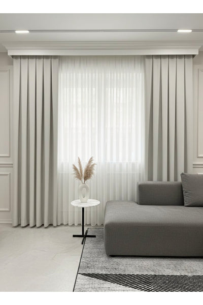 CAMEL Color 1/3 DENSE PLEAT Honeycomb Weave Soft Panama Blackout Curtain