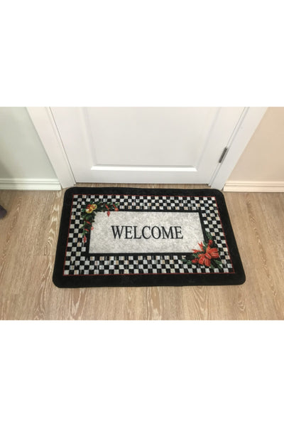 Welcome Latex Base Waterproof Fringeless (60x90 Size) Doormat