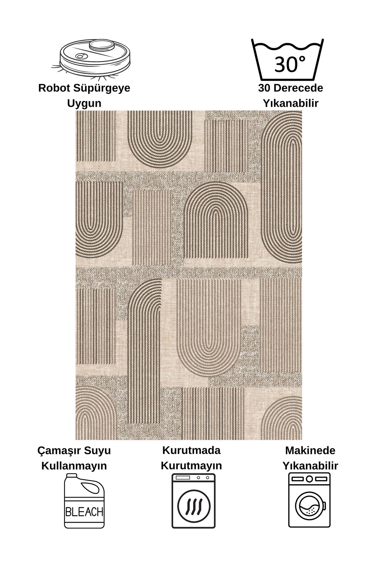 Gray Jute-Look Modern Rug