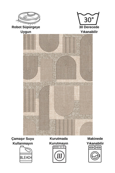 Gray Jute-Look Modern Rug