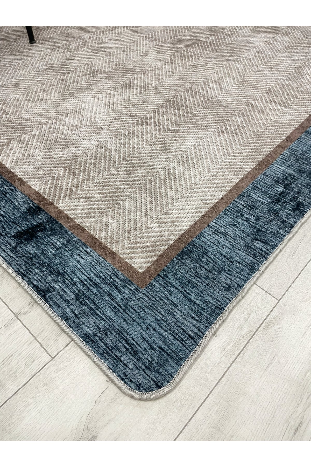 GRAY Jute Sisal-Look Bordered Non-Slip Base Runner Kitchen Rug