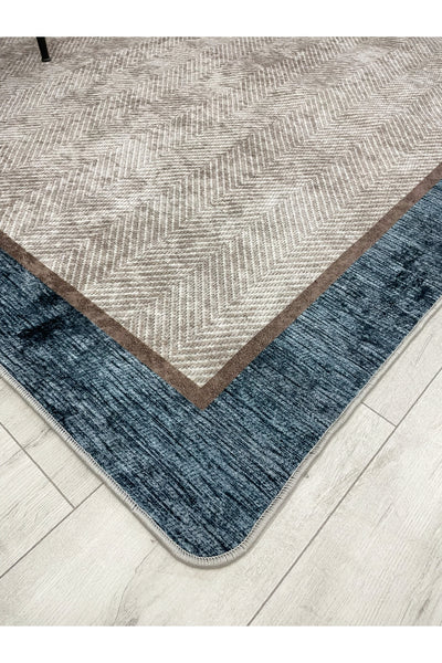 GRAY Jute Sisal-Look Bordered Non-Slip Base Runner Kitchen Rug